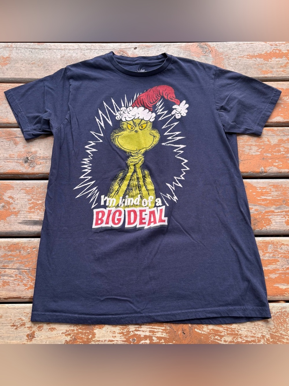 The Grinch “I’m Kind of a Big Deal” Navy Blue Short Sleeve Top - Size Large